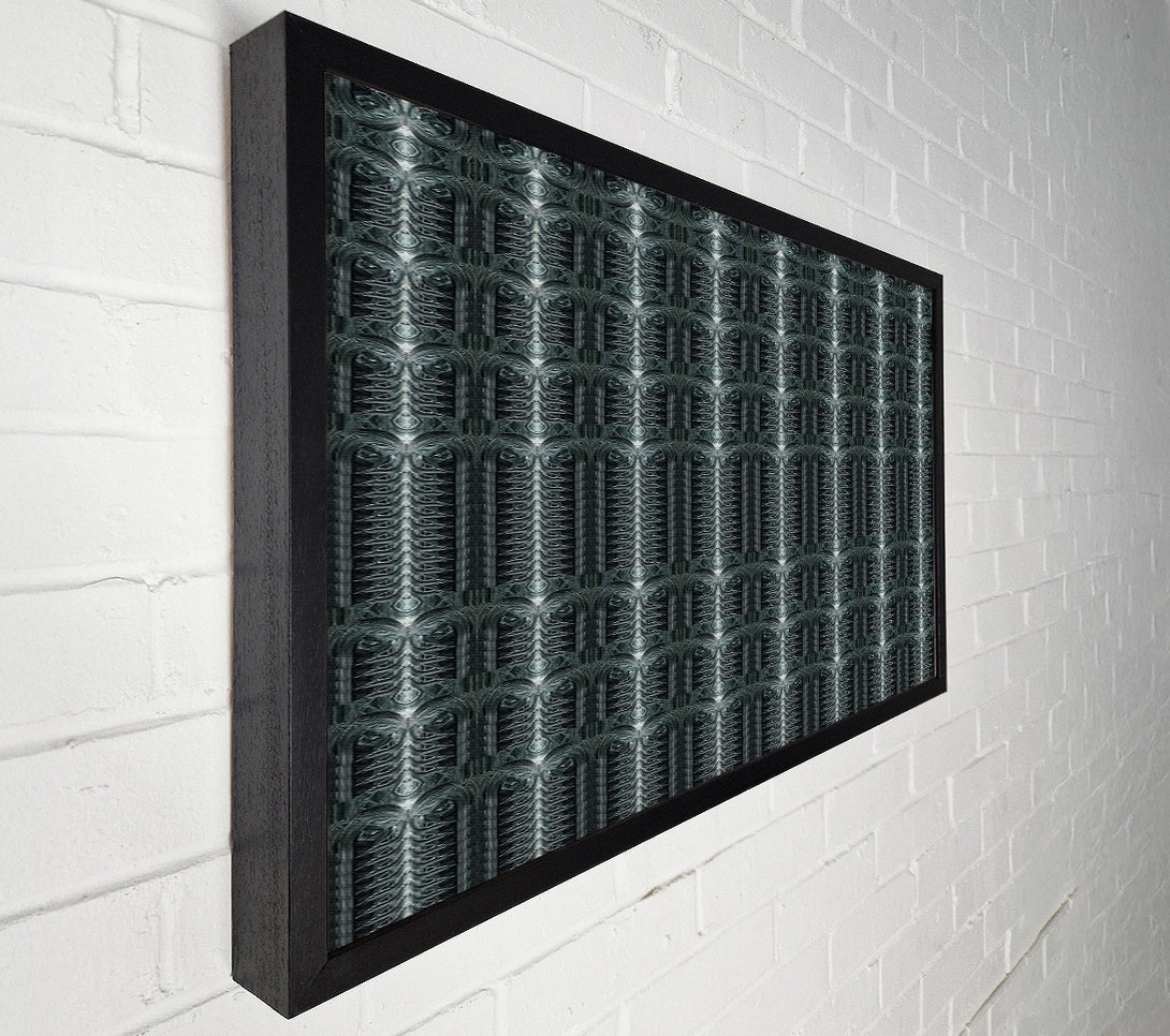  A Canvas Print of Teal Geometric Repetition Canvas Print