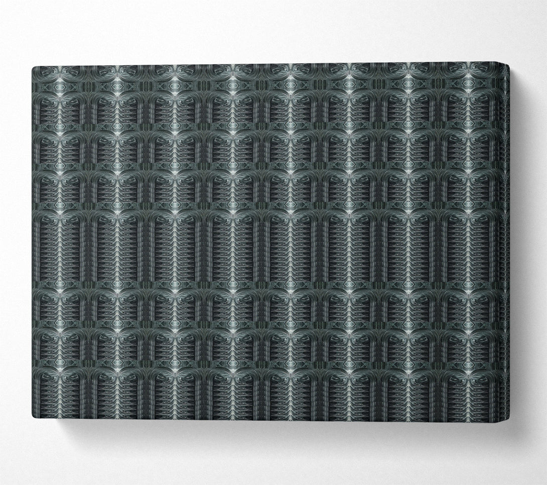  A Canvas Print of Teal Geometric Repetition Canvas Print