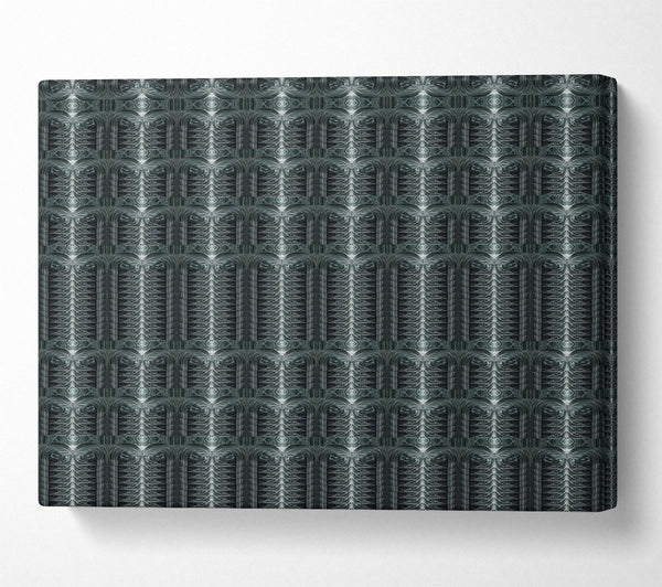  A Canvas Print of Teal Geometric Repetition Canvas Print