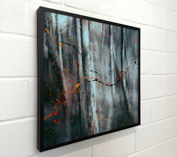 Blue Splatter Abstract