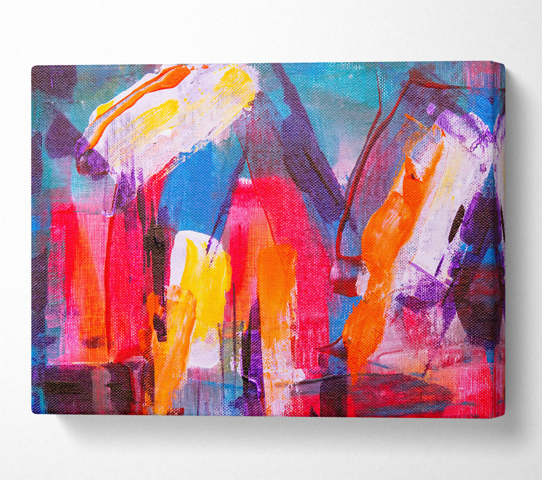  A Canvas Print of Crimson Abstract Expressionism Canvas Print