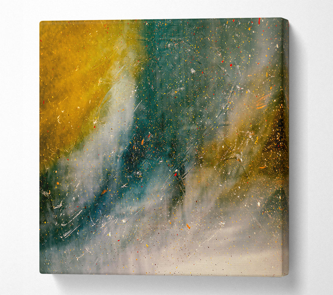  A Canvas Print of Teal And Golden Dust Canvas Wall Art