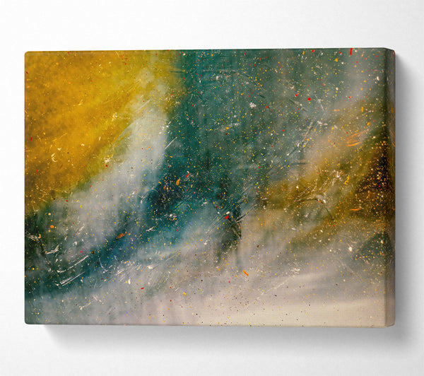 A Canvas Print of Teal And Golden Dust Canvas Wall Art