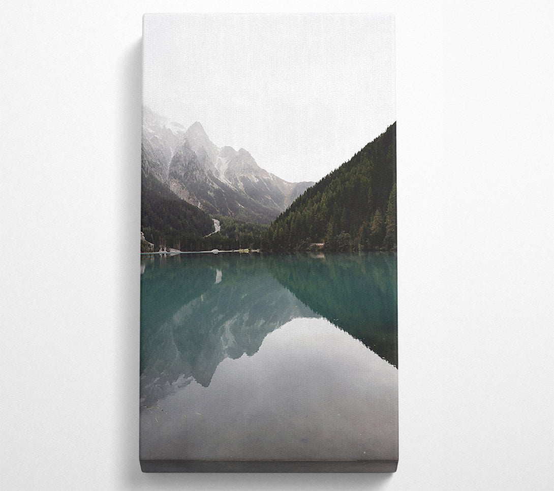  A Canvas Print of Teal Mountain Reflection Canvas Wall Art