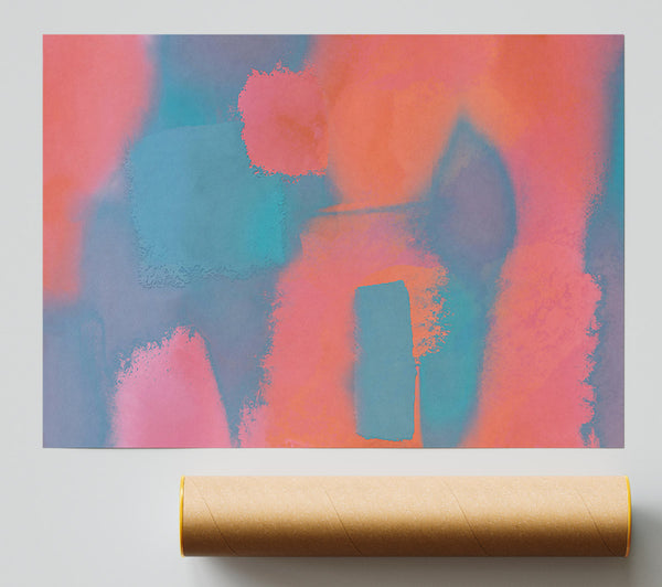 Coral And Teal Dreams Poster
