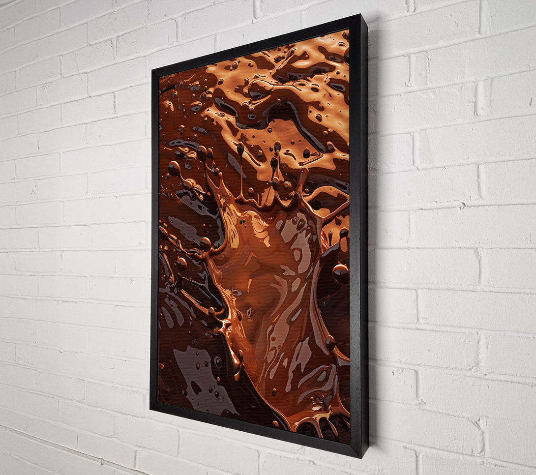  A Canvas Print of Brown Chocolate Splash Canvas Art