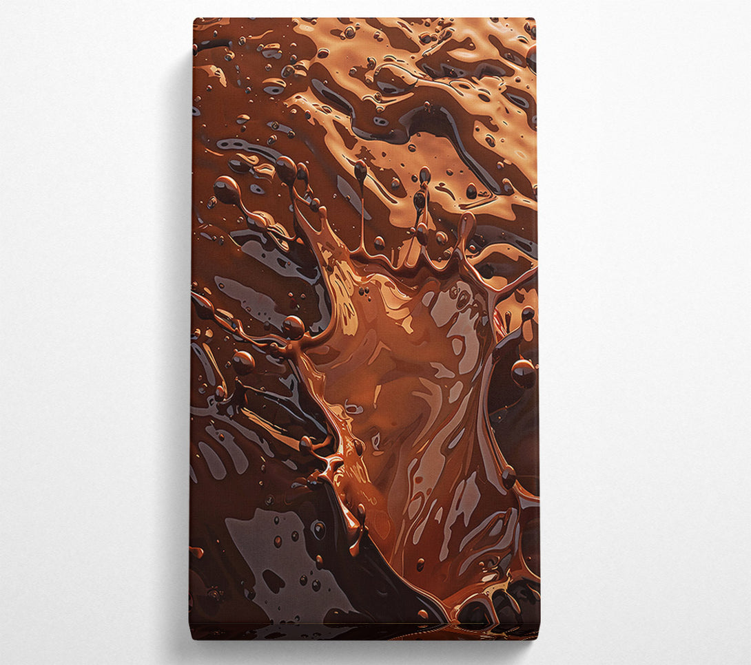  A Canvas Print of Brown Chocolate Splash Canvas Art
