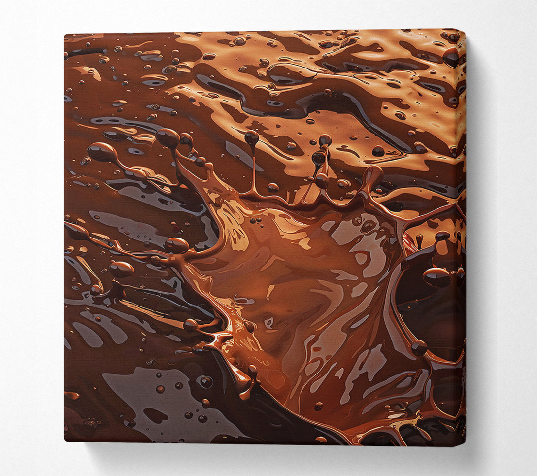  A Canvas Print of Brown Chocolate Splash Canvas Art