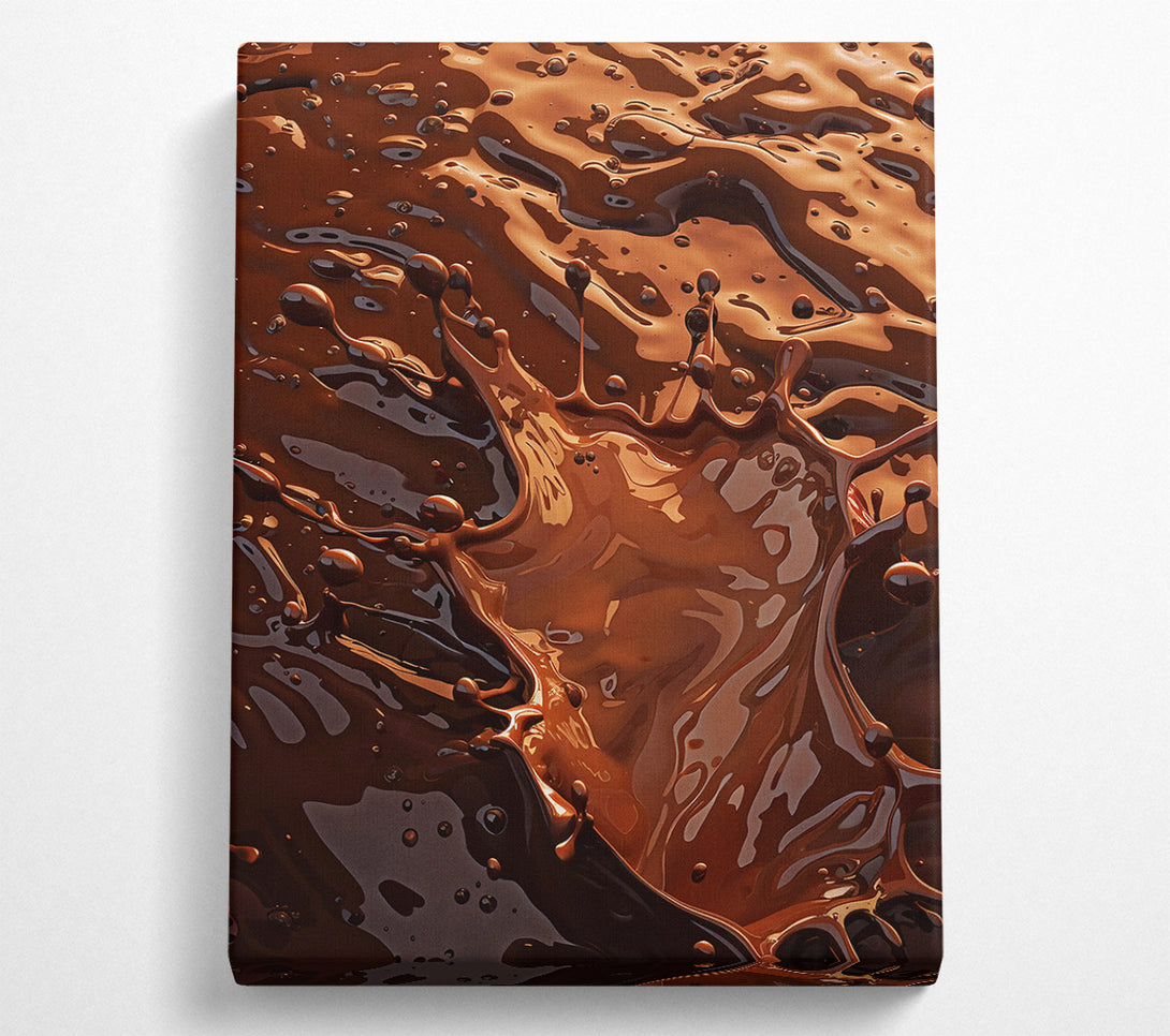  A Canvas Print of Brown Chocolate Splash Canvas Art