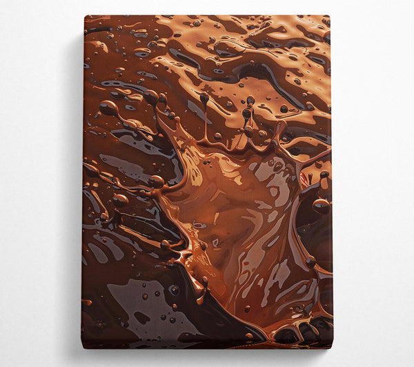  A Canvas Print of Brown Chocolate Splash Canvas Art