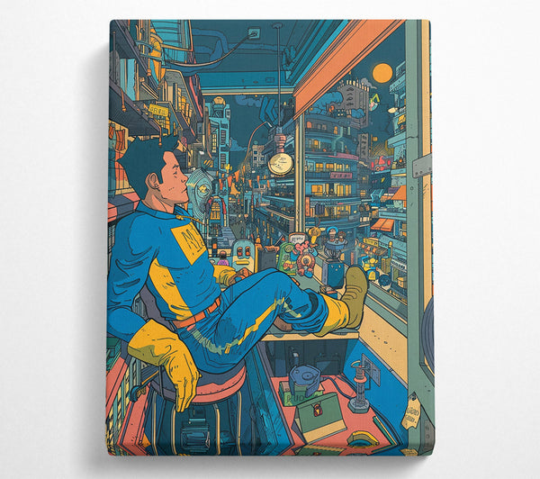  A Canvas Print of Blue City Viewpoint Canvas Wall Art