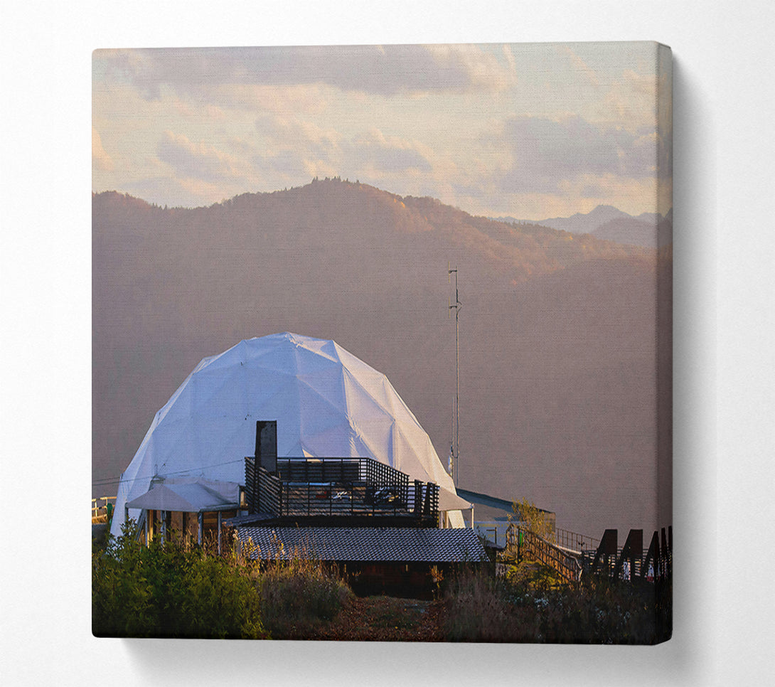  A Canvas Print of White Dome On A Hill Canvas Wall Art