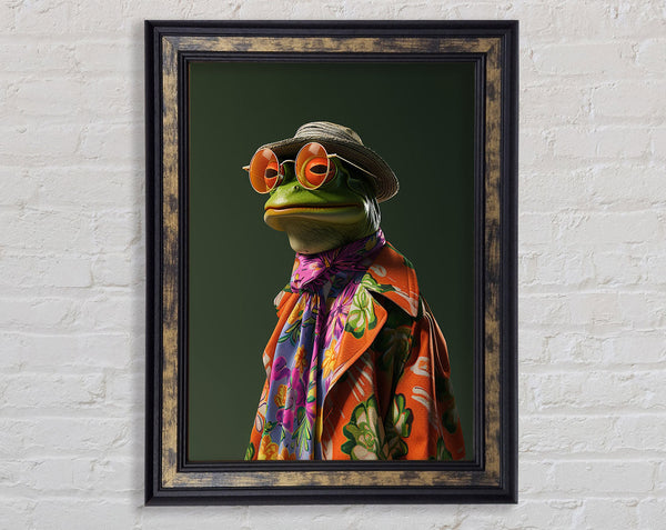 Fashion Frog Framed Print