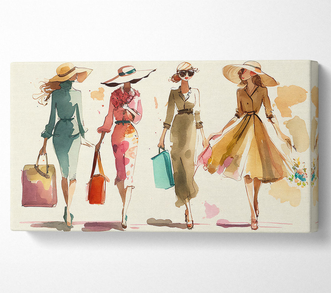  A Canvas Print of Golden Hour Stroll Canvas Print