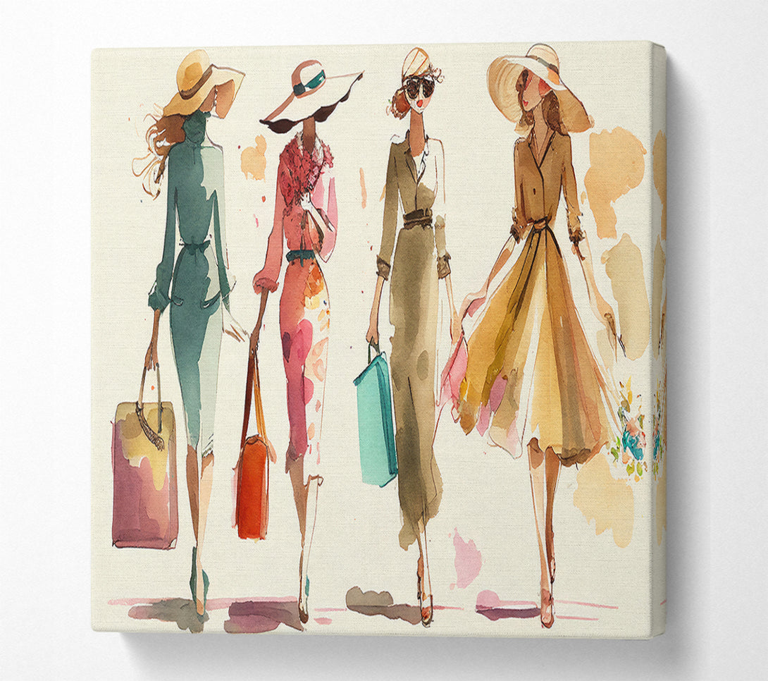  A Canvas Print of Golden Hour Stroll Canvas Print