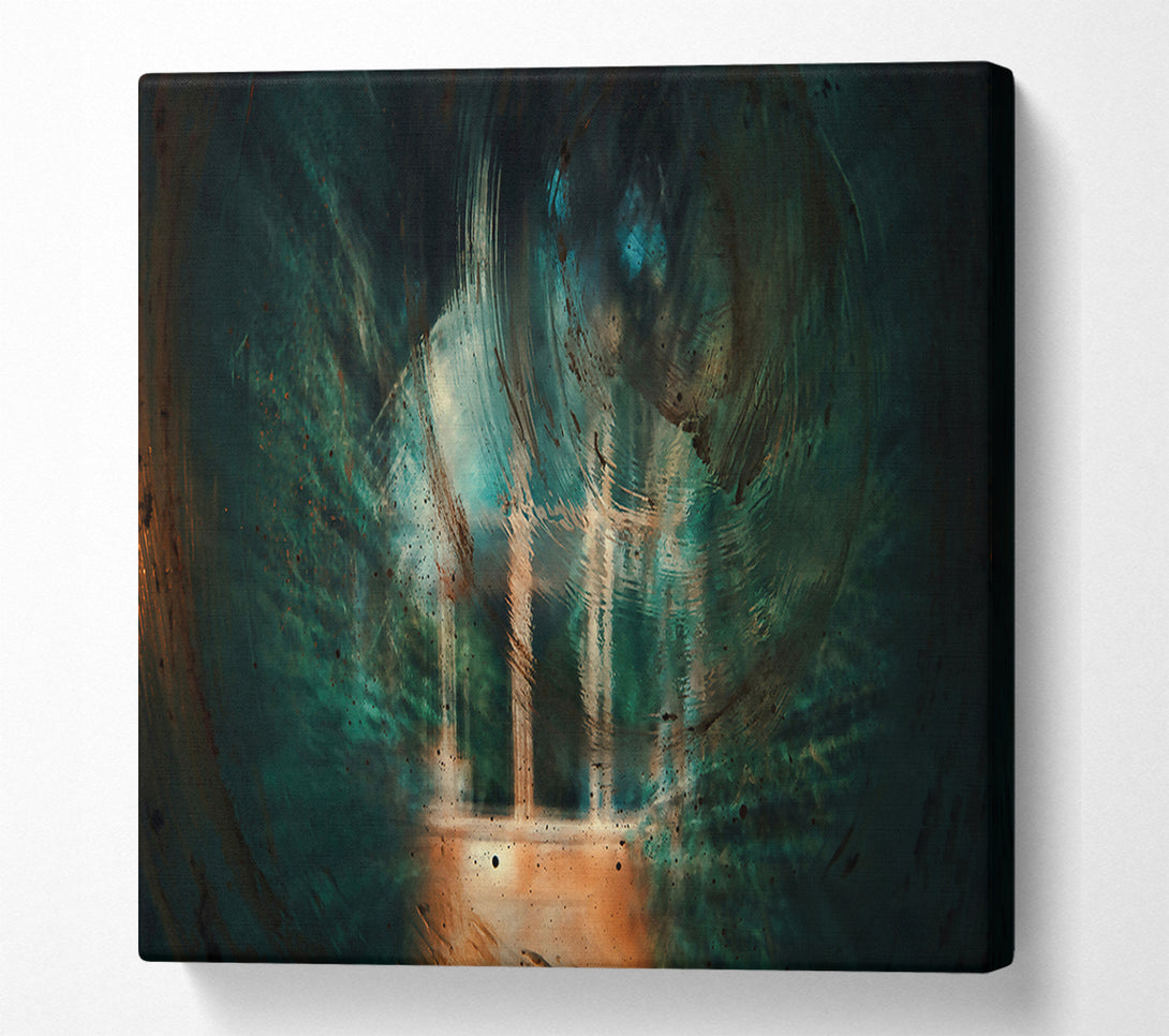  A Canvas Print of Emerald Swirls Canvas Wall Art