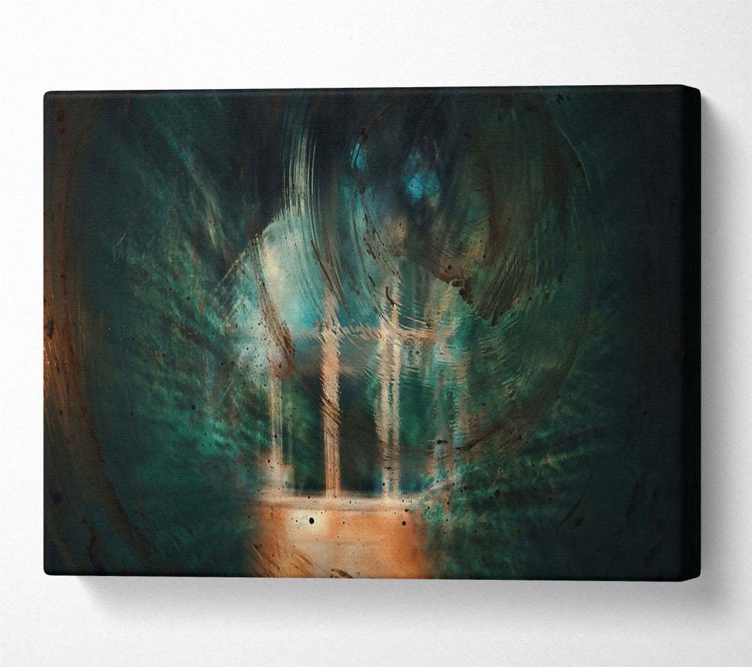  A Canvas Print of Emerald Swirls Canvas Wall Art