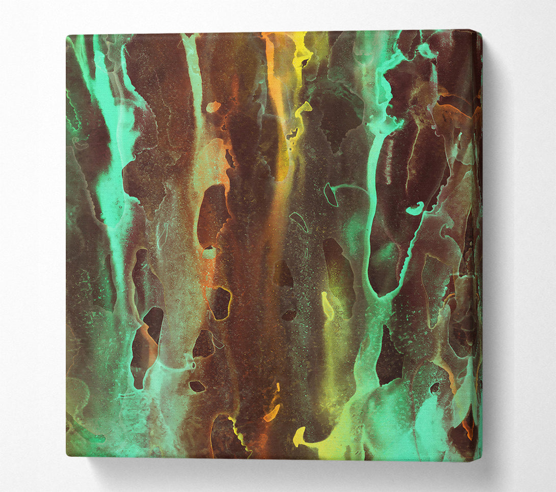  A Canvas Print of Emerald Flowing Veins Canvas Wall Art