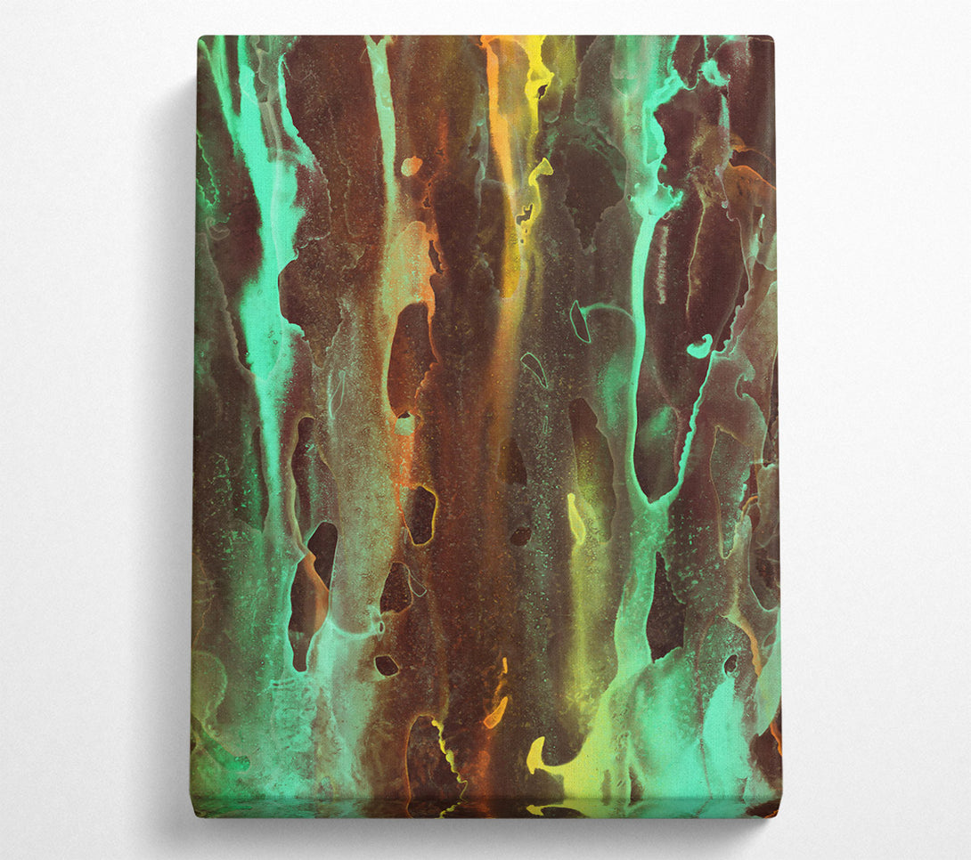  A Canvas Print of Emerald Flowing Veins Canvas Wall Art