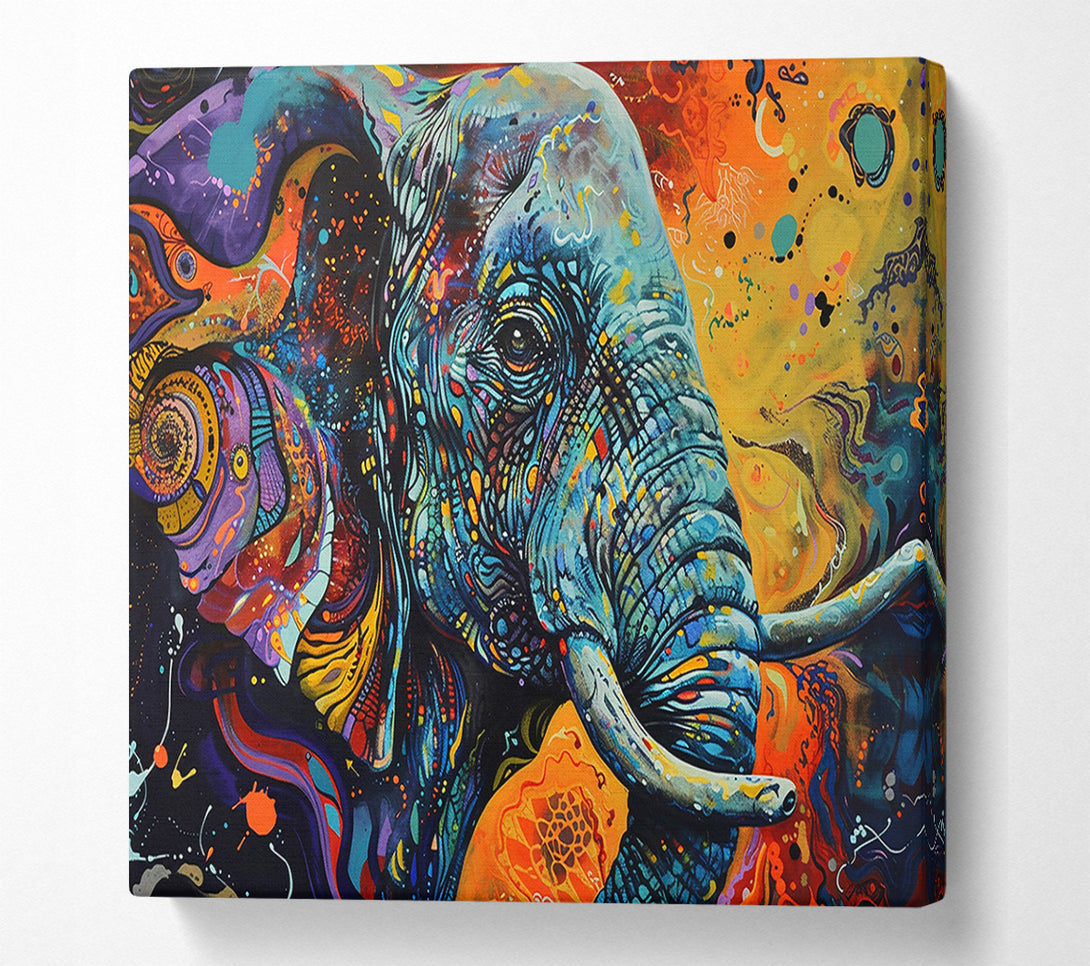  A Canvas Print of Azure Elephant Dream Canvas Wall Art