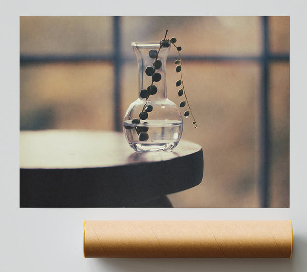 Green Glass Reflection Print
