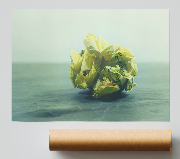 Yellow Crumpled Thought Giclee Print
