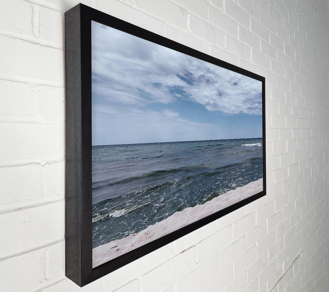  A Canvas Print of Azure Ocean Shore Canvas Print