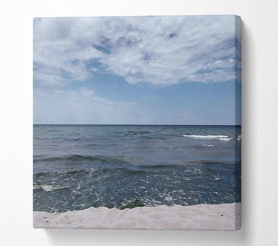  A Canvas Print of Azure Ocean Shore Canvas Print