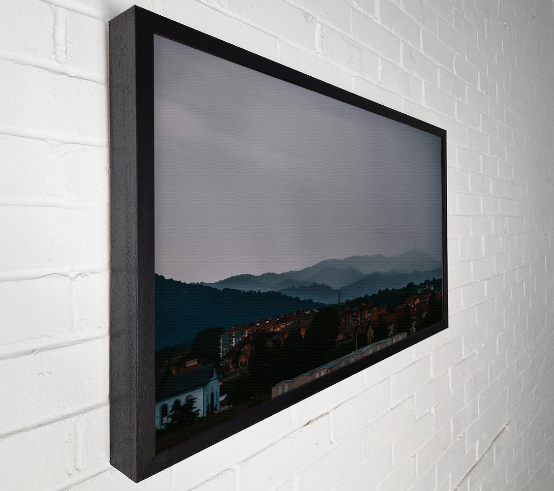  A Canvas Print of Grey Skies Over City Canvas Wall Art