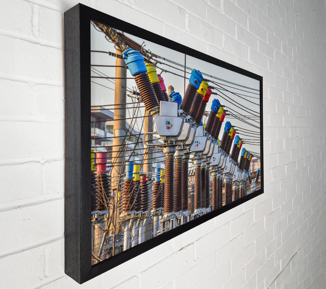 A Canvas Print of Brown Power Lines Canvas Wall Art