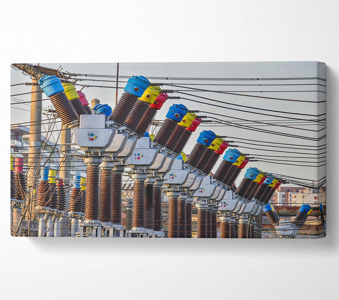 A Canvas Print of Brown Power Lines Canvas Wall Art