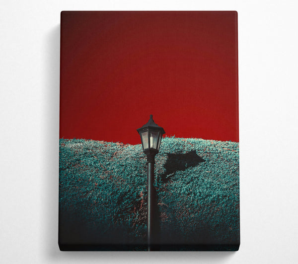 Red Sky Lamppost