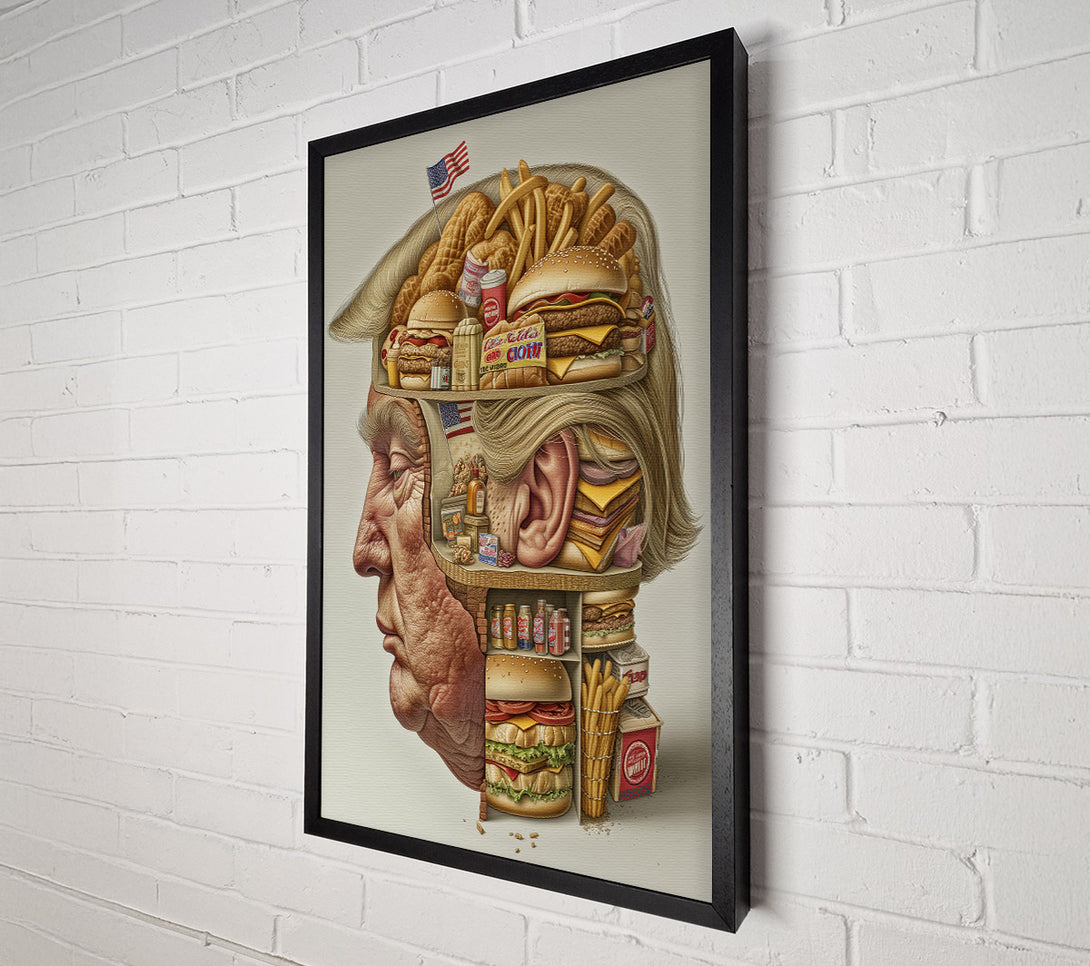  A Canvas Print of Fast Food Trump Canvas Wall Art