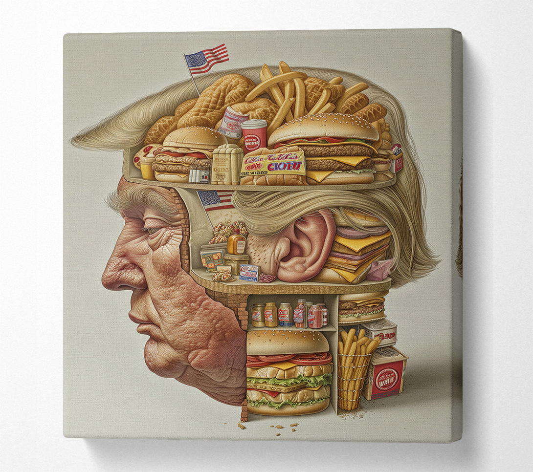  A Canvas Print of Fast Food Trump Canvas Wall Art
