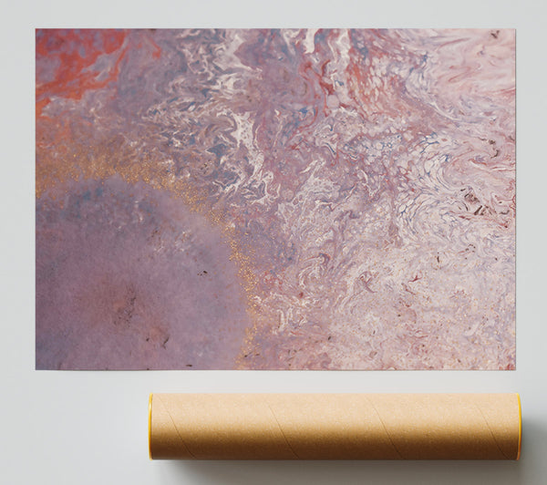 Lavender Swirls And Gold Giclee Print