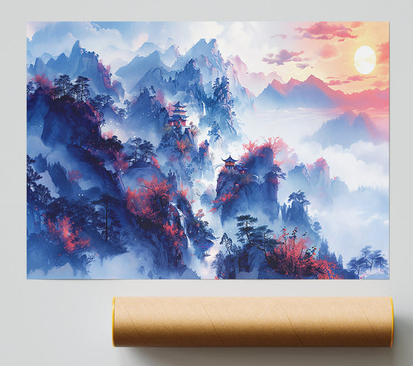 Pink Sky Mountain Dreams Giclee Print