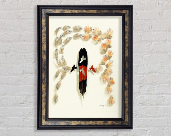 Feather Circle Framed Print