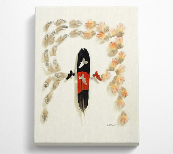  A Canvas Print of Feather Circle Canvas Art