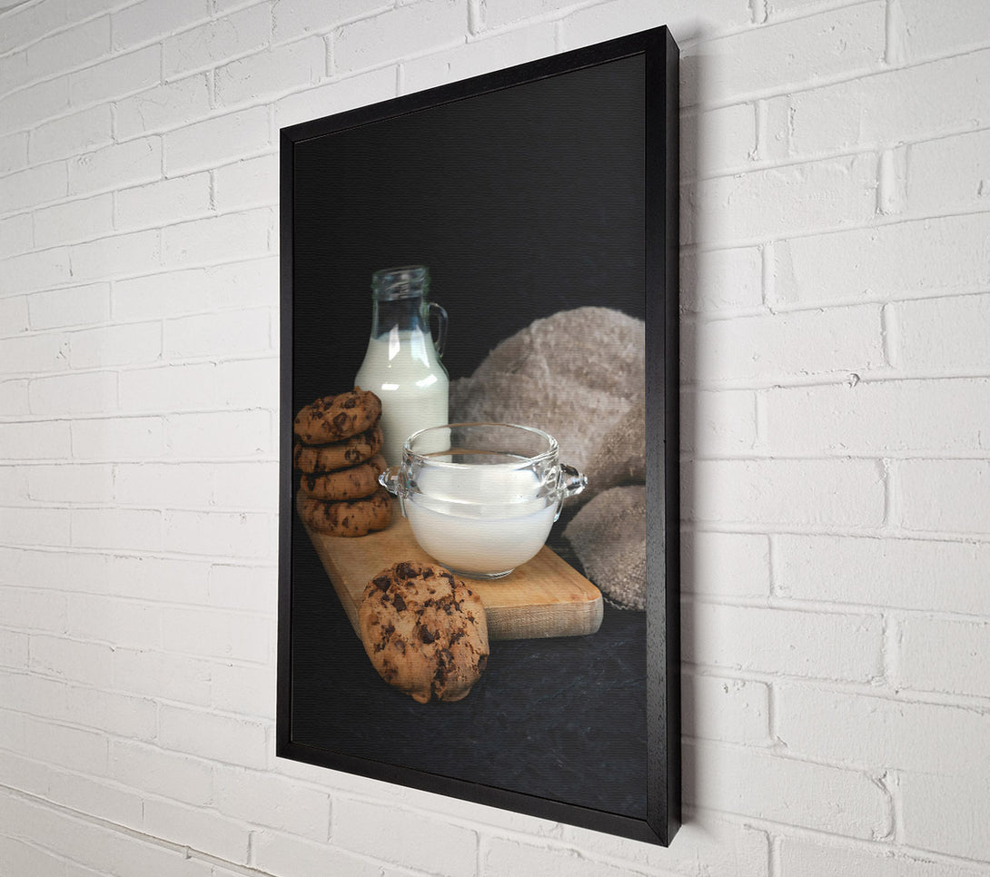  A Canvas Print of Brown Milk & Cookies Canvas Print