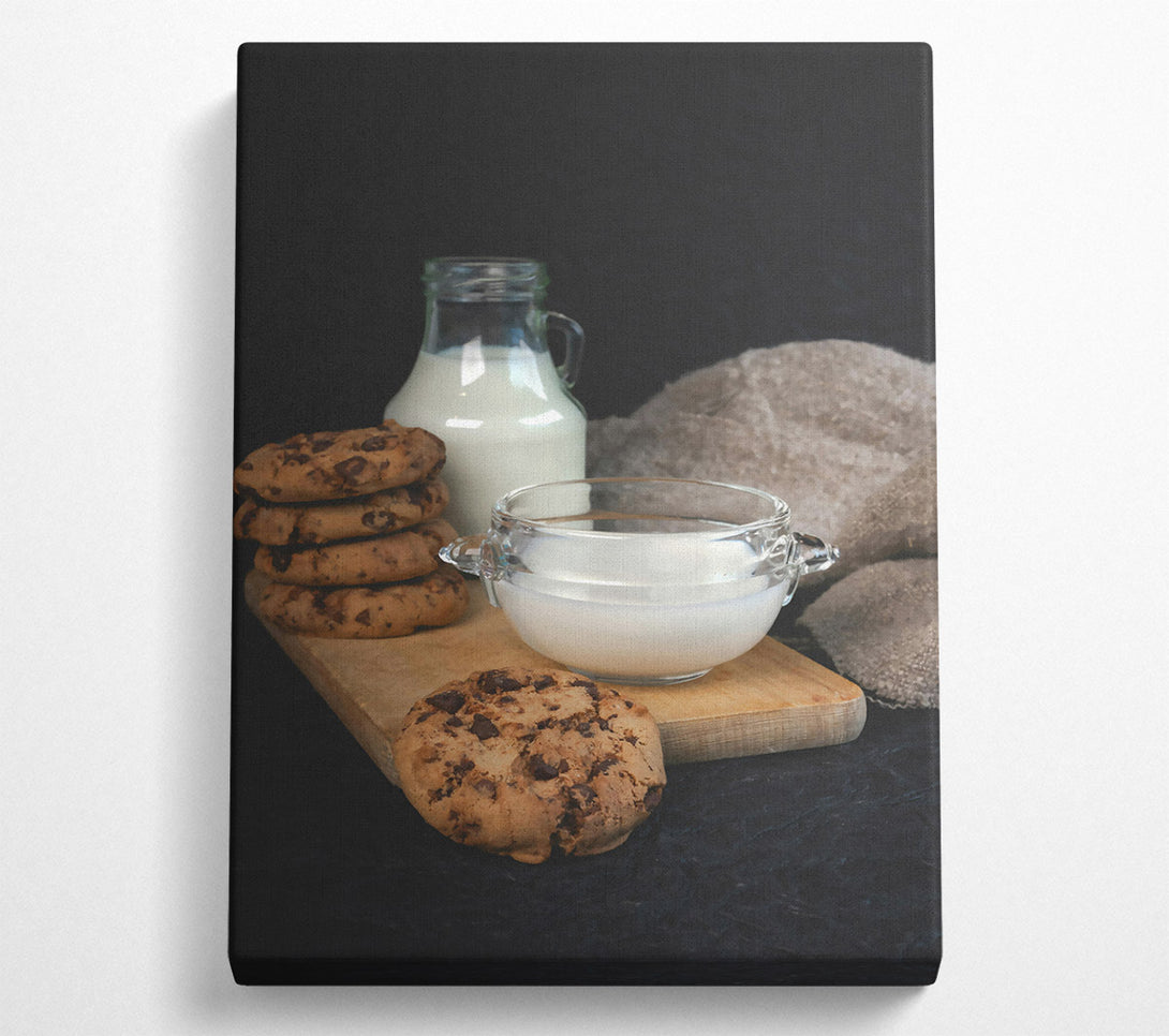  A Canvas Print of Brown Milk & Cookies Canvas Print