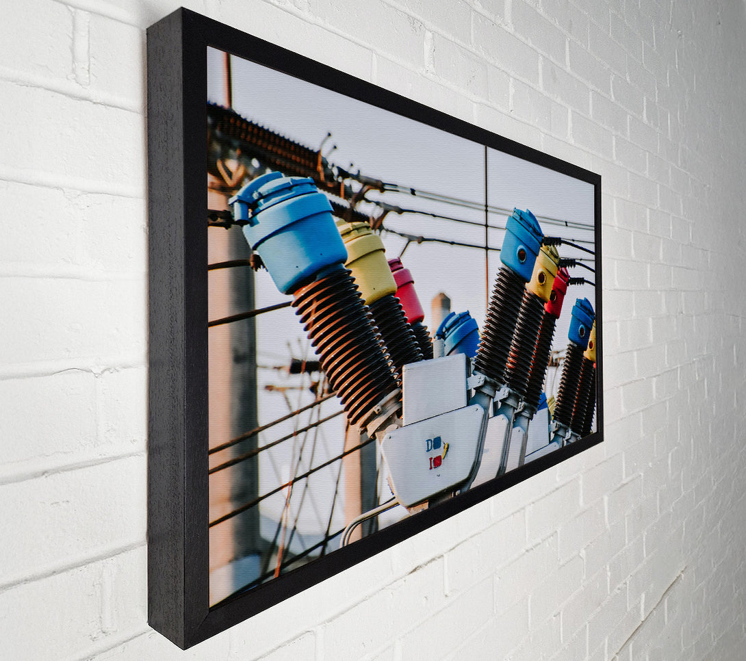  A Canvas Print of Blue Power Lines Canvas Wall Art
