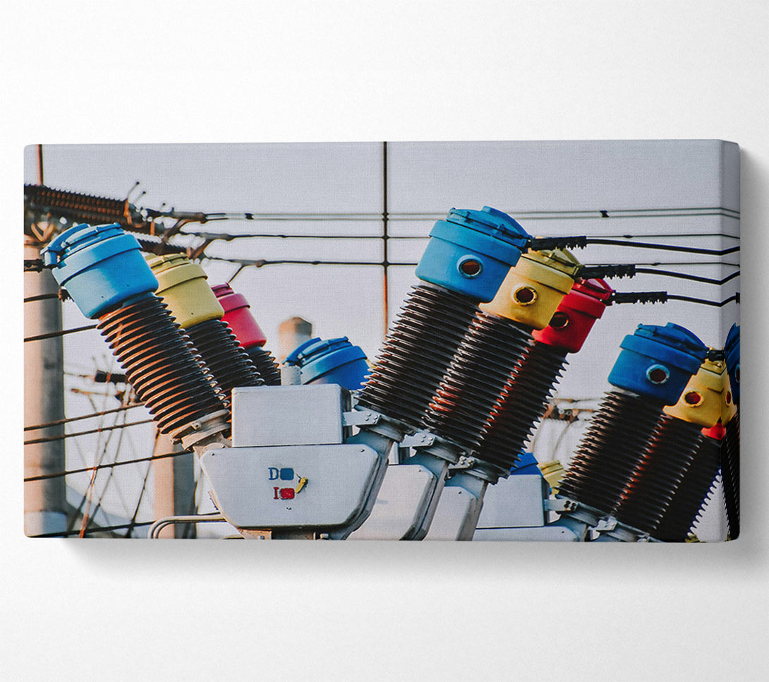  A Canvas Print of Blue Power Lines Canvas Wall Art