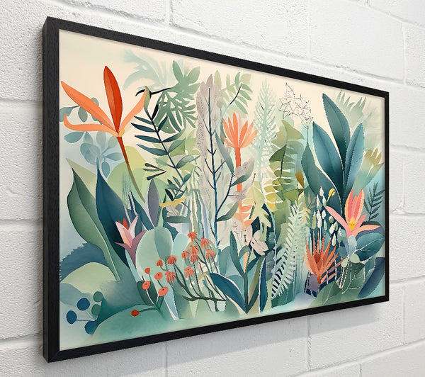 Teal Tropical Bloom