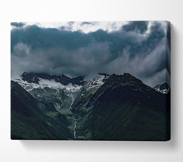  A Canvas Print of Grey Mountains In Shadow Canvas Print