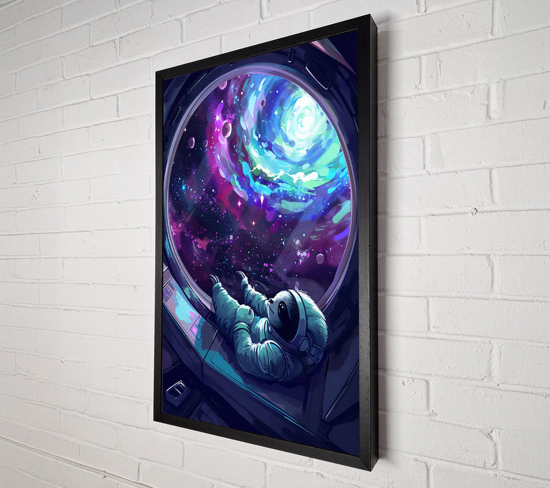  A Canvas Print of Blue Cosmic Sloth Canvas Art