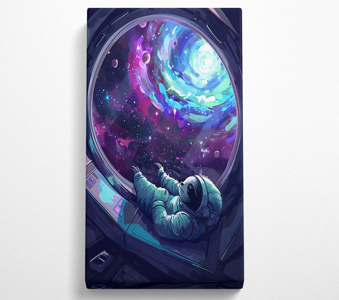  A Canvas Print of Blue Cosmic Sloth Canvas Art