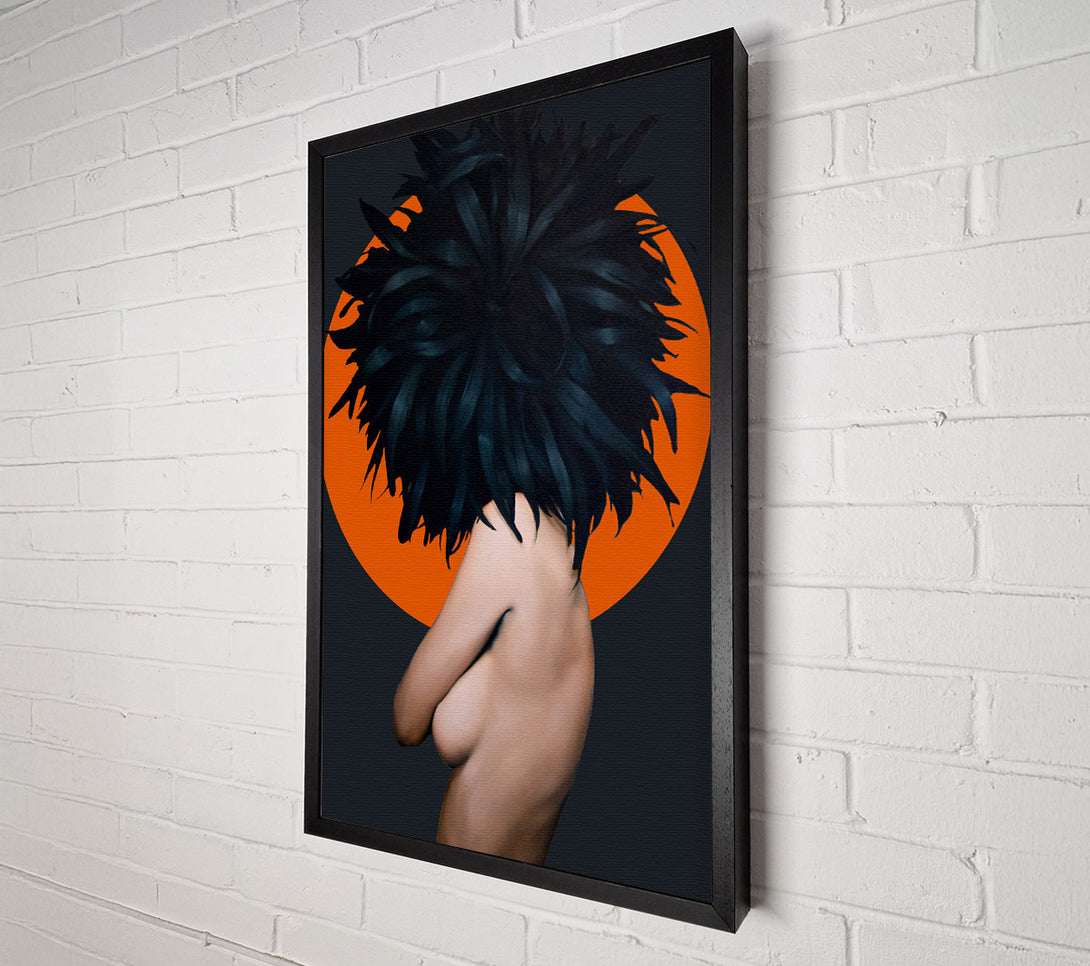  A Canvas Print of Feather Hair Woman Canvas Print