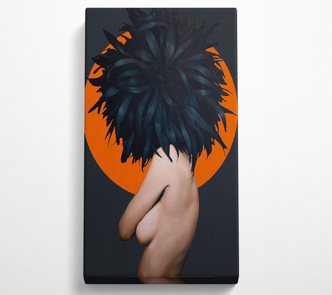  A Canvas Print of Feather Hair Woman Canvas Print