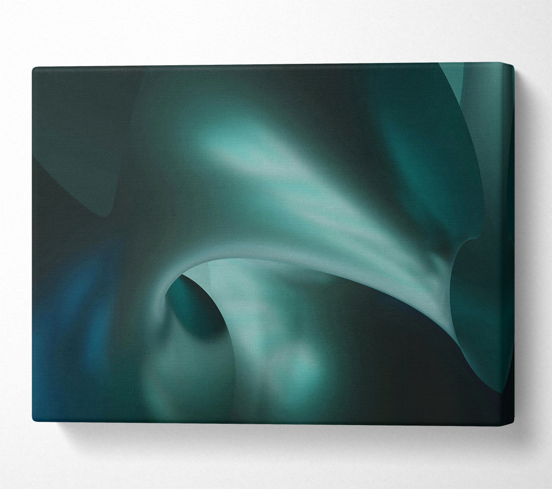  A Canvas Print of Teal Abstract Flow Canvas Art