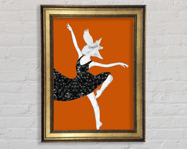 Feather Head White Framed Print